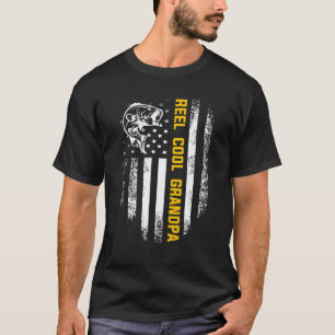Camiseta Avô Muito Legal Estandarte Vintage Pesca Dia dos P