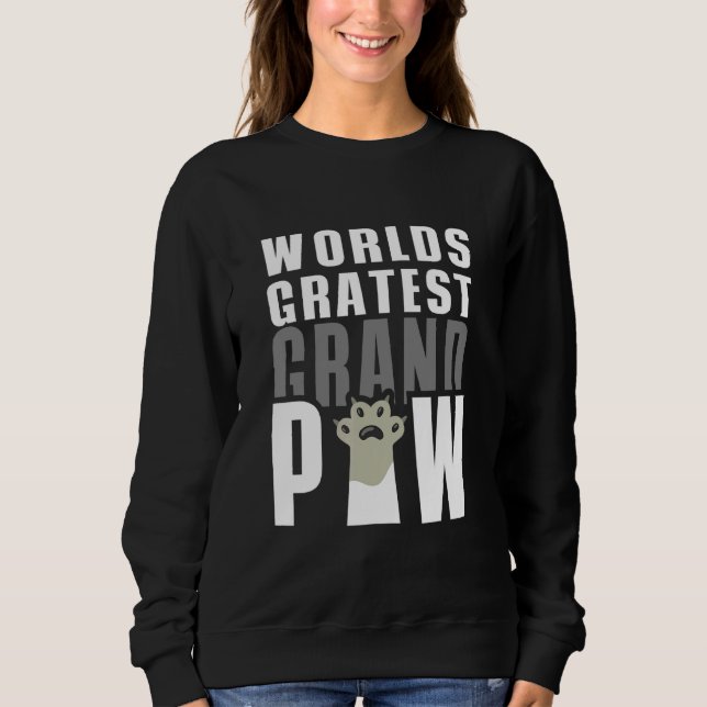 Camiseta Avô Mundos Grande Grande Pai de Gata da Grande Vov (Frente)