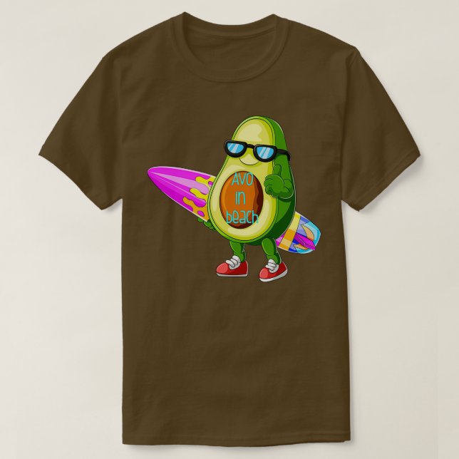 Camiseta AVO no surfe na praia (Frente do Design)
