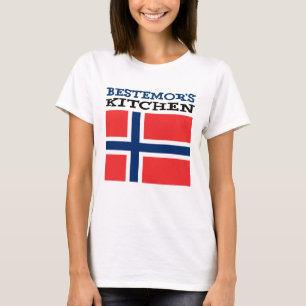 Camiseta Avó Norueguesa da cozinha de Bestemor