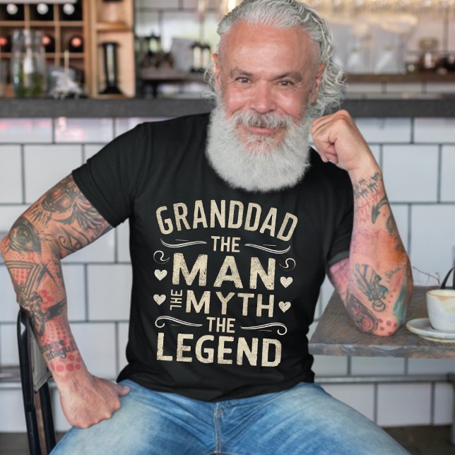 Camiseta AVÓ | O Homem O Mito A Lenda Dia Do Pai (Granddad  The man,the myth,the legend dark t-shirt)