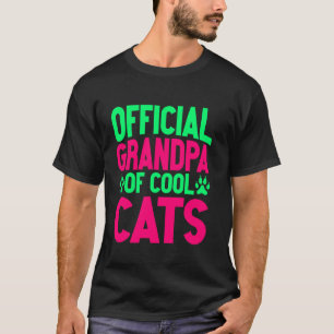 Camiseta Avô Oficial dos Gatos Gatos Legais Avô Gato