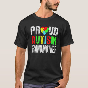 Camiseta Avó Orgulhosa Autismo Coracao Família M Aflita