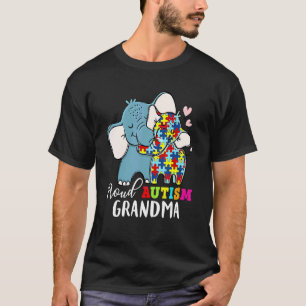 Camiseta Avó Orgulhosa Conscientização do Autismo Família C