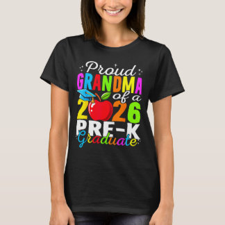 Camiseta Avó orgulhosa da formatura pré-escolar de 2026 no 