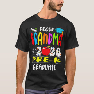Camiseta Avó orgulhosa de graduados do pré-escolar de 2026 