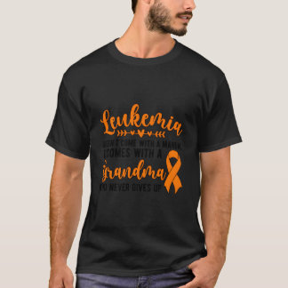 Camiseta Avó Orgulhosa de Leucemia de um Guerreiro contra a