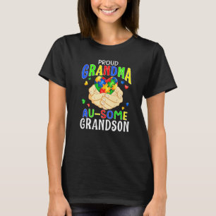 Camiseta Avó Orgulhosa de Neto Au Alguns Conscientização do