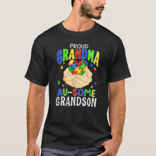 Camiseta Avó Orgulhosa de Neto Au Tástico Conscientização d
