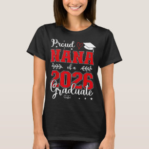 Camiseta Avó orgulhosa de um graduado da turma de 2026 para
