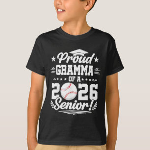 Camiseta Avó orgulhosa de um graduado de beisebol de 2026