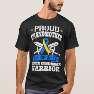 Camiseta Avó Orgulhosa De Um Guerreiro Com Síndrome De Down