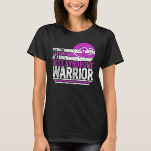Camiseta Avó Orgulhosa De Um Guerreiro Com Síndrome De Rett