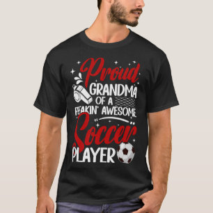 Camiseta Avó Orgulhosa De Um Jogador De Futebol Avó Futebol