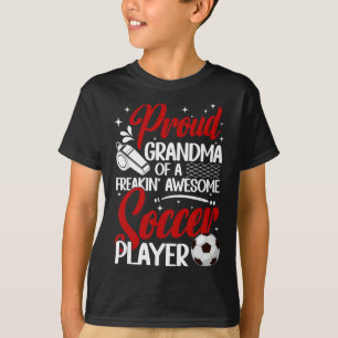 Camiseta Avó Orgulhosa De Um Jogador De Futebol Avó Futebol