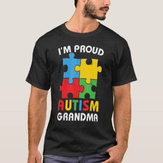 Camiseta Avó orgulhosa do autismo Avó conscientização do au