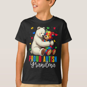 Camiseta Avó orgulhosa do autismo Urso Conscientização do a