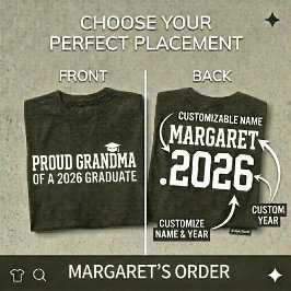 Camiseta AVÓ ORGULHOSA Turma de 2026 Formatura Personalizad