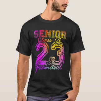 Camiseta Avô Orgulhoso Colorido Coração Fofo Graduado Sênio