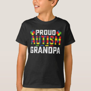Camiseta Avô Orgulhoso da Conscientização do Autismo Famíli