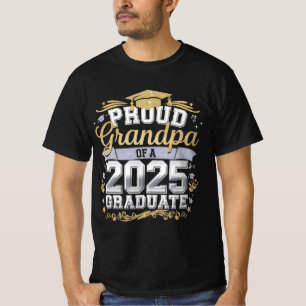 Camiseta Avô Orgulhoso De Um Graduado Em 2025 Graduação Fam