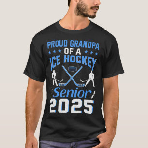 Camiseta Avô Orgulhoso De Um Senior De Hóquei No Gelo Gradu