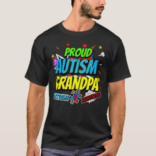Camiseta Avô Orgulhoso do Autismo Conscientização Dia dos A