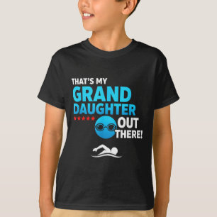 Camiseta Avô Orgulhoso Netas Nadadoras Competição de Nataçã
