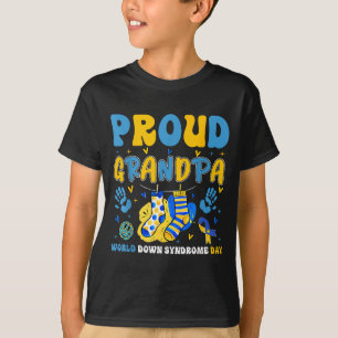 Camiseta Avô Orgulhoso Retrô Dia Mundial da Síndrome de Dow