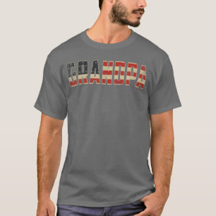 Camiseta Avô Ousado Bandeira Americana Patriótica Dia dos P