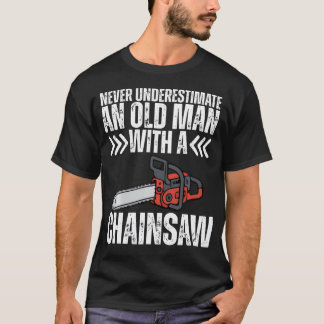 Camiseta Avô Pai Divertido Nunca Subestime Homem Velho