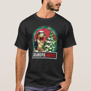 Camiseta Avô Papais noeis Dinossauro T Rex Xmas Tr