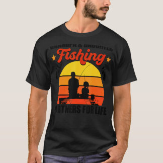 Camiseta Avô Parceiro de Pesca da Filha Para a Vida Inteira