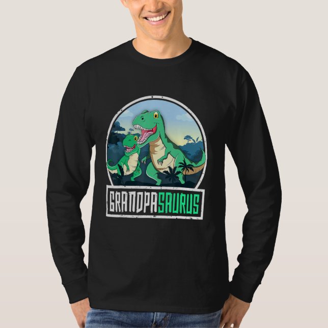 Camiseta Avô Pasaurus Rex Dinossauro Surus Vovô Corresponde (Frente)