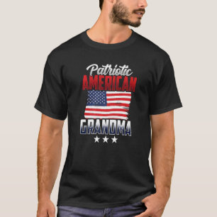 Camiseta Avó Patriótica Americana Avó Patriota Americana Av