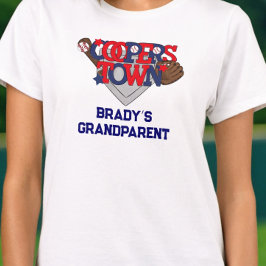 Camiseta Avô Patriótico de Jogador de Beisebol de Coopersto