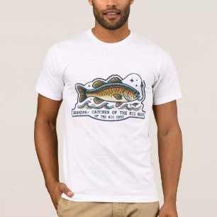 Camiseta AVÔ PEGADOR DE PEIXES GRANDES  RETRO l DIA DOS PAI