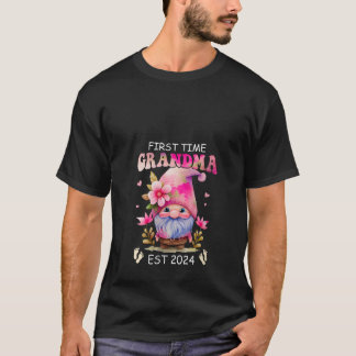 Camiseta Avó pela Primeira Vez Mulheres Est 2024 Anúncio de