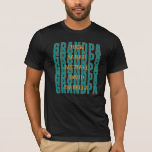Camiseta Avô Personalizado com Cinco Nomes de Avô