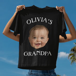 Camiseta Avô Personalizado com Foto do Bebê Nome Personaliz