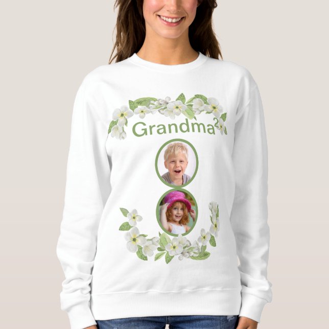Camiseta Avó personalizável de 2 Sweatshirt (Frente)