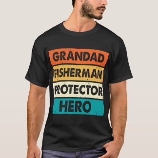 Camiseta Avô Pescador Protetor Herói