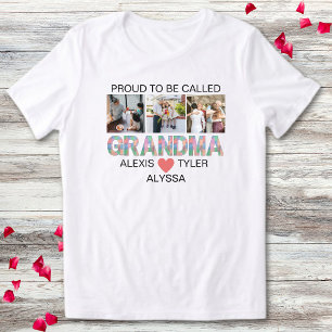 Camiseta Avó Pincelada 3 Foto Nomes dos Netos