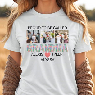 Camiseta Avó Pincelada 3 Foto Nomes dos Netos