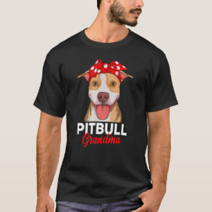 Camiseta Avó Pitbull Mãe de Cachorro Pittie Mulheres 1