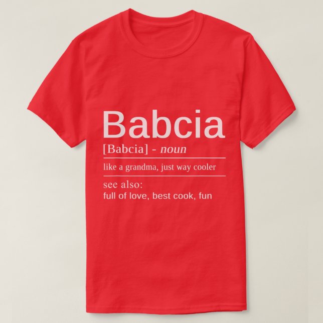 Camiseta Avó Polonesa Babcia Melhor Avó Polonesa Babá Babá (Frente do Design)