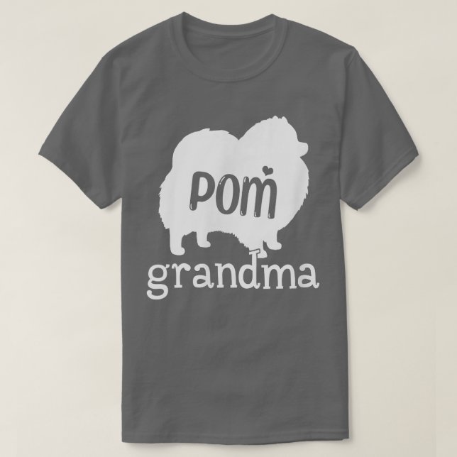 Camiseta Avó Pomeraniana Oferece Gran de Lover de Cão Pomer (Frente do Design)