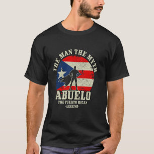 Camiseta Avô Porto-Riquenho Orgulho de Porto Rico Orgulho B