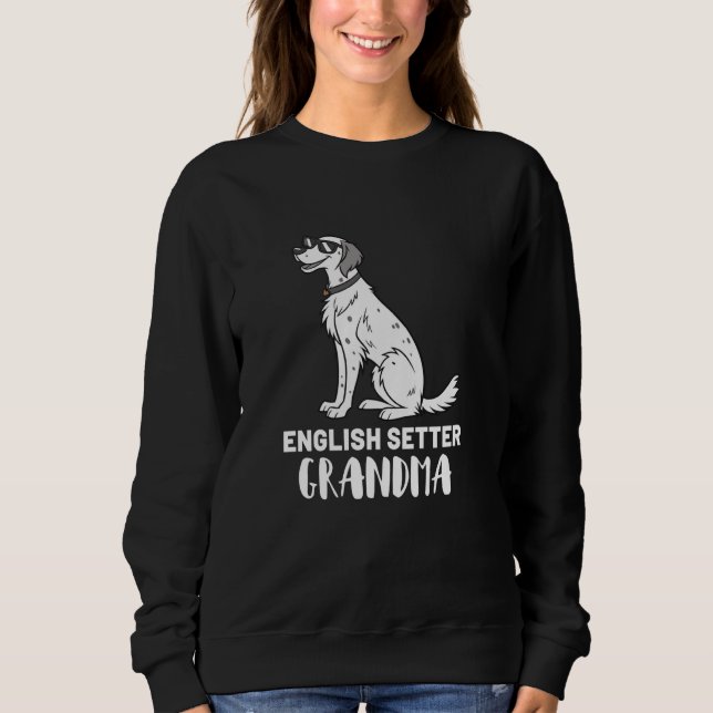 Camiseta Avó Proprietária de Cachorro Setter Inglês (Frente)
