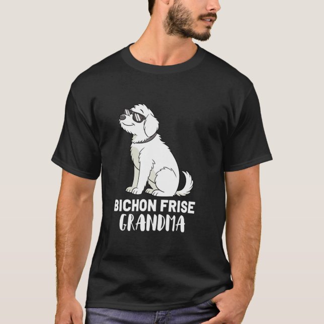Camiseta Avó Proprietária do Cão Bichon Frise (Frente)